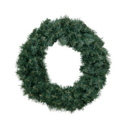 Samuel Alexander 47Cm Plain Green Woodcote Spruce Hanging Christmas Wreath - thumbnail 8