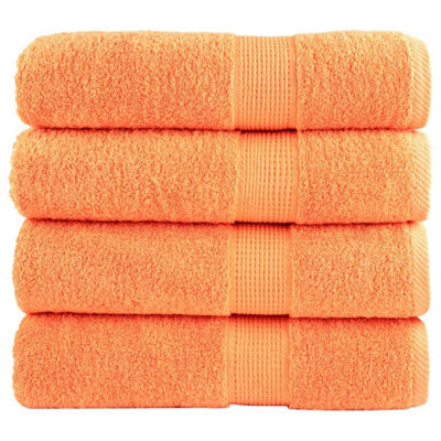 Berkfield Premium Shower Towels Solund 4 Pcs Orange 70X140 Cm 600 Gsm - image 1