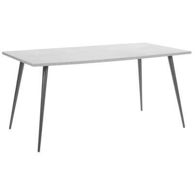 Beliani Dining Table Santiago Grey Concrete Effect 160 Cm 80 Cm - image 1