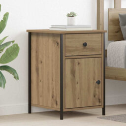 Berkfield Bedside Cabinet Artisan Oak 40X42X60 Cm Engineered Wood - thumbnail 1