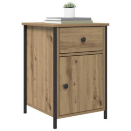 Berkfield Bedside Cabinet Artisan Oak 40X42X60 Cm Engineered Wood - thumbnail 3