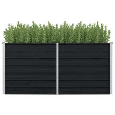 Berkfield Raised Garden Bed Anthracite 160X80X77 Cm Galvanised Steel - image 1