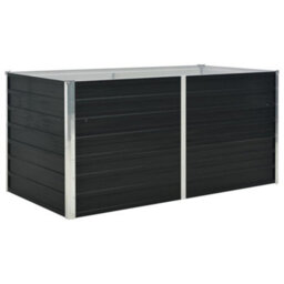 Berkfield Raised Garden Bed Anthracite 160X80X77 Cm Galvanised Steel - thumbnail 2