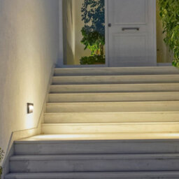 Luminosa Lighting Luminosa Nod Square Led Outdoor Recessed Wall Lamp Black, Opal, Warm-White 3000K, Ip65 - thumbnail 2
