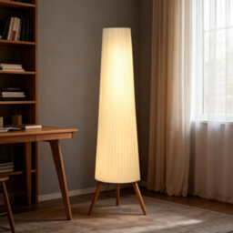 Homcom Dimmable Standing Lamp With Foot Switch, White And Natural - thumbnail 7