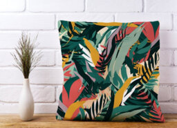 Warren Reed Designer Coloured Tropical Leaves Cushions 45Cm X 45Cm - thumbnail 2