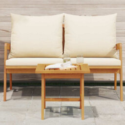 Berkfield Modern Side Table Brown Solid Acacia Wood - thumbnail 4