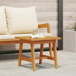 Berkfield Modern Side Table Brown Solid Acacia Wood - thumbnail 2