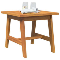 Berkfield Modern Side Table Brown Solid Acacia Wood - thumbnail 3
