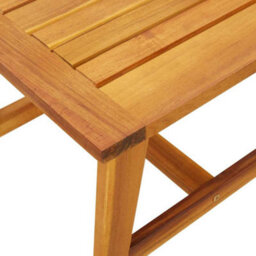 Berkfield Modern Side Table Brown Solid Acacia Wood - thumbnail 9