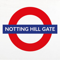 Transport For London Notting Hill Gate Wooden Block White/red/blue (2.7Cm X 20Cm X 20Cm) - thumbnail 2