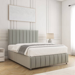 Bsspoke Sierra Divan Bed Silver Plush Velvet With 24Inch Headboard & Footboard No Drawers No Mattress In 3Ft 4Ft 4Ft 5Ft 6Ft - thumbnail 3