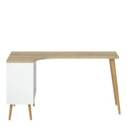 Furniture To Go Oslo Desk 2 Drawer In White And Oak - thumbnail 2