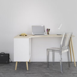 Furniture To Go Oslo Desk 2 Drawer In White And Oak - thumbnail 7