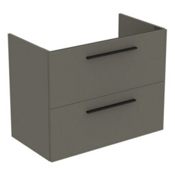 Ideal Standard I.life A Standard Matt Quartz Grey Wall-Mounted Bathroom Vanity Unit (H) 630mm (W) 800mm - thumbnail 1