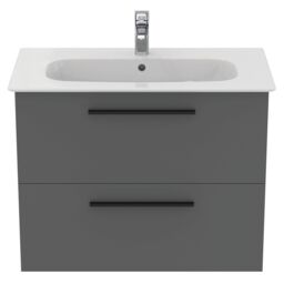 Ideal Standard I.life A Standard Matt Quartz Grey Wall-Mounted Bathroom Vanity Unit (H) 630mm (W) 800mm - thumbnail 5