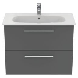 Ideal Standard I.life A Standard Matt Quartz Grey Wall-Mounted Bathroom Vanity Unit (H) 630mm (W) 800mm - thumbnail 6