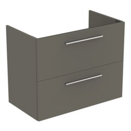 Ideal Standard I.life A Standard Matt Quartz Grey Wall-Mounted Bathroom Vanity Unit (H) 630mm (W) 800mm - thumbnail 2