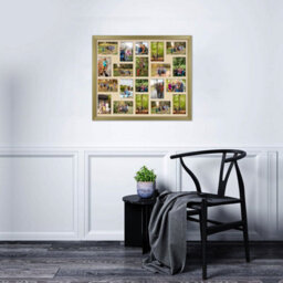 AK Frames 80X70Cm Gold Classic Multi Photo Frame With Ivory Mount - Holds 20 Apertures (18X) 6X4, (2X) 4X4 Photos - thumbnail 3