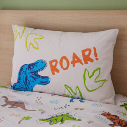 Catherine Lansfield Bedding Prehistoric Dinosaurs Reversible Duvet Cover Set With Pillowcases Natural - thumbnail 3