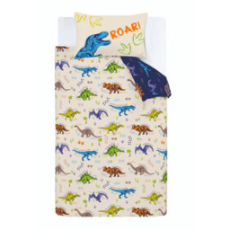 Catherine Lansfield Bedding Prehistoric Dinosaurs Reversible Duvet Cover Set With Pillowcases Natural - thumbnail 5