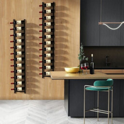 Costway 12 Bottles Wall Mounted Wine Rack Hanging Wine Display Metal Wine Bottle Holder - thumbnail 5