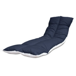 Outdoor Sunlounger Cushion 60 X 190Cm Polycotton With Hollowfibre Filling,  Made In The Uk, Universal Fit Elastic Strap - thumbnail 1