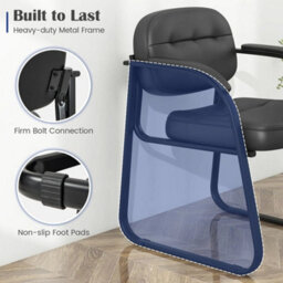 2 Pcs Meeting Office Chairs Leather Reception Chairs Guest Chairs Home - thumbnail 4