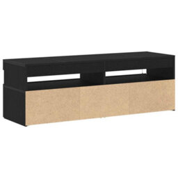 Berkfield Modern Tv Cabinet With Led Black Oak 120X35X40 Cm Engineered Wood - thumbnail 7