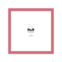 "9X9"" Pink Picture Frame - 9X9"" Square Frame With 5X5"" Mount For 9X9""/5X5"" Pictures Moderrn Style Thin Edge, 1 Pack" - thumbnail 1
