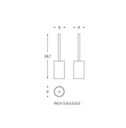 Cosmic Toilet Brush, Free-Standing, Matt White, Architect S+ Collection - thumbnail 6