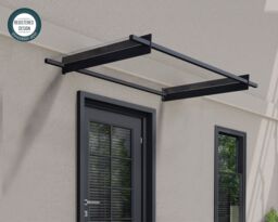 Canopia By Palram Nancy 1500 Grey Door Canopy, (H)14Cm (W)150.5Cm (D)94Cm - thumbnail 2