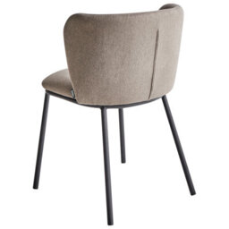 Beliani Set Of 2 Dining Chairs Mina Fabric Taupe - thumbnail 6