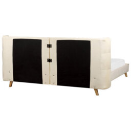 Beliani Bed Velvet Senlis 180 X 200 Cm (Eu Super King) Beige - thumbnail 8
