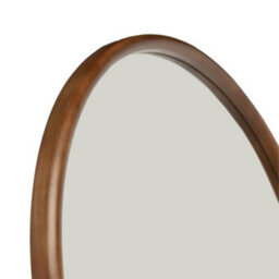 Sweeek - Arched Floor Mirror With Steel Base And Rubberwood Walnut Coloured 170X60 Cm - Liam - thumbnail 4