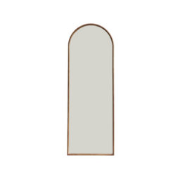 Sweeek - Arched Floor Mirror With Steel Base And Rubberwood Walnut Coloured 170X60 Cm - Liam - thumbnail 2