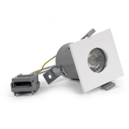 White Gu10 Square Fire Rated Downlight - Ip65 - Se Home - thumbnail 1
