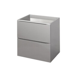 GoodHome Imandra Gloss Anthracite Wall-Mounted Bathroom Vanity Unit (H) 600mm (W) 600mm - thumbnail 1