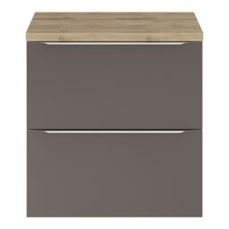 GoodHome Imandra Gloss Anthracite Wall-Mounted Bathroom Vanity Unit (H) 600mm (W) 600mm - thumbnail 6