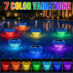 4 Pcs Solar Pool Lights, Rgb Color Floating Pool Lights, Ip67 Waterproof Party Decorations For Above Ground/inground Pools - thumbnail 4