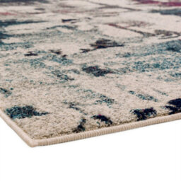 Abstract Navy Modern Easy To Clean Abstract Rug Dining Room-120Cm X 170Cm - thumbnail 4
