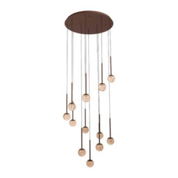 Lucide Calina Led 12 Light Cluster Ceiling Pendant Light Coffee - thumbnail 3
