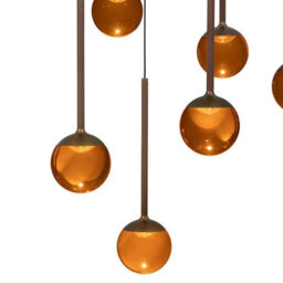 Lucide Calina Led 12 Light Cluster Ceiling Pendant Light Coffee - thumbnail 4