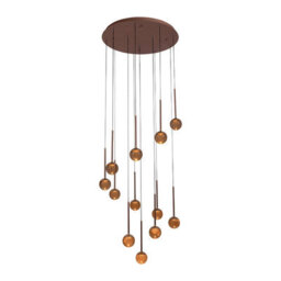 Lucide Calina Led 12 Light Cluster Ceiling Pendant Light Coffee - thumbnail 1