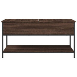 Walplus Coffee Table Brown Oak 100X50X50 Cm Engineered Wood And Metal - thumbnail 5