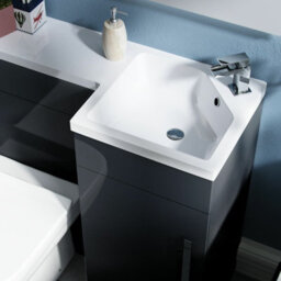 Nes Home 900mm Dark Grey Rh Vanity Unit Basin With Toilet Wc Combination Elora - thumbnail 5