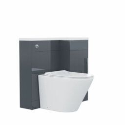 Nes Home 900mm Dark Grey Rh Vanity Unit Basin With Toilet Wc Combination Elora - thumbnail 6