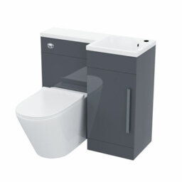 Nes Home 900mm Dark Grey Rh Vanity Unit Basin With Toilet Wc Combination Elora - thumbnail 7