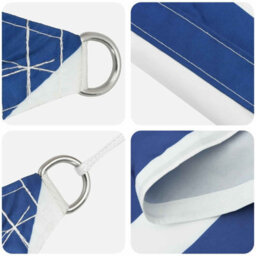 Walplus Sun Shade Sail Blue And White 3 X 3 X 3 M 100% Polyester Oxford - thumbnail 4
