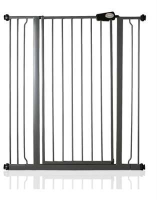 Safetots Extra Tall Metal Safety Gate Pressure Fit, 94.3Cm - 101.9Cm, Slate Grey, 104Cm In Height, Extra Tall Baby Gate - image 1